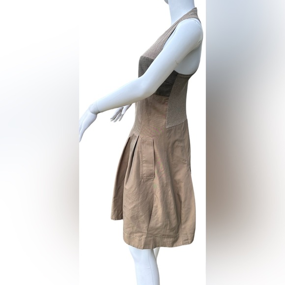BRUNELLO CUCINELLI Scoop Neck Knee-Length Dress Size: S Gorgeous Tan In Color - Picture 8 of 14